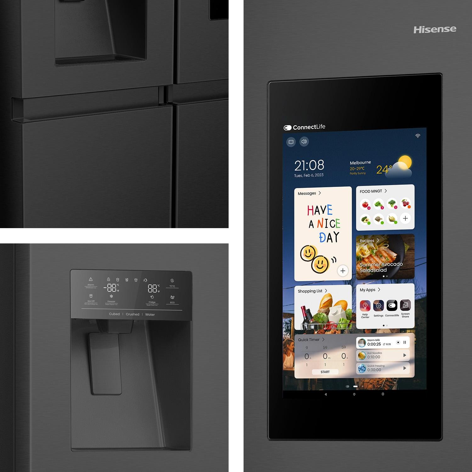 Hisense RS9P628GPFE  Amerikaanse Koelkast Zwart – 614 Liter – foto 5