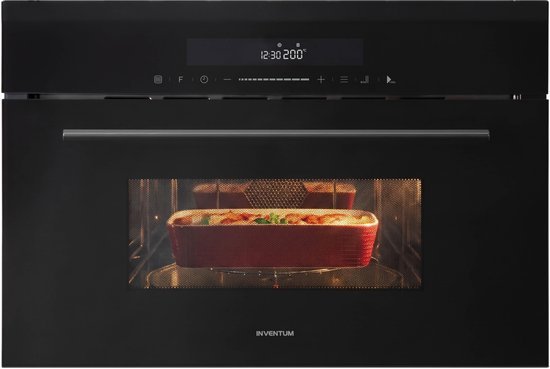 Inventum IMC3834GT - Inbouw combi-oven - Hetelucht - Magnetron - Grill - 34 liter - 38 cm hoog - Tot 220 graden - Zwart – refurbished