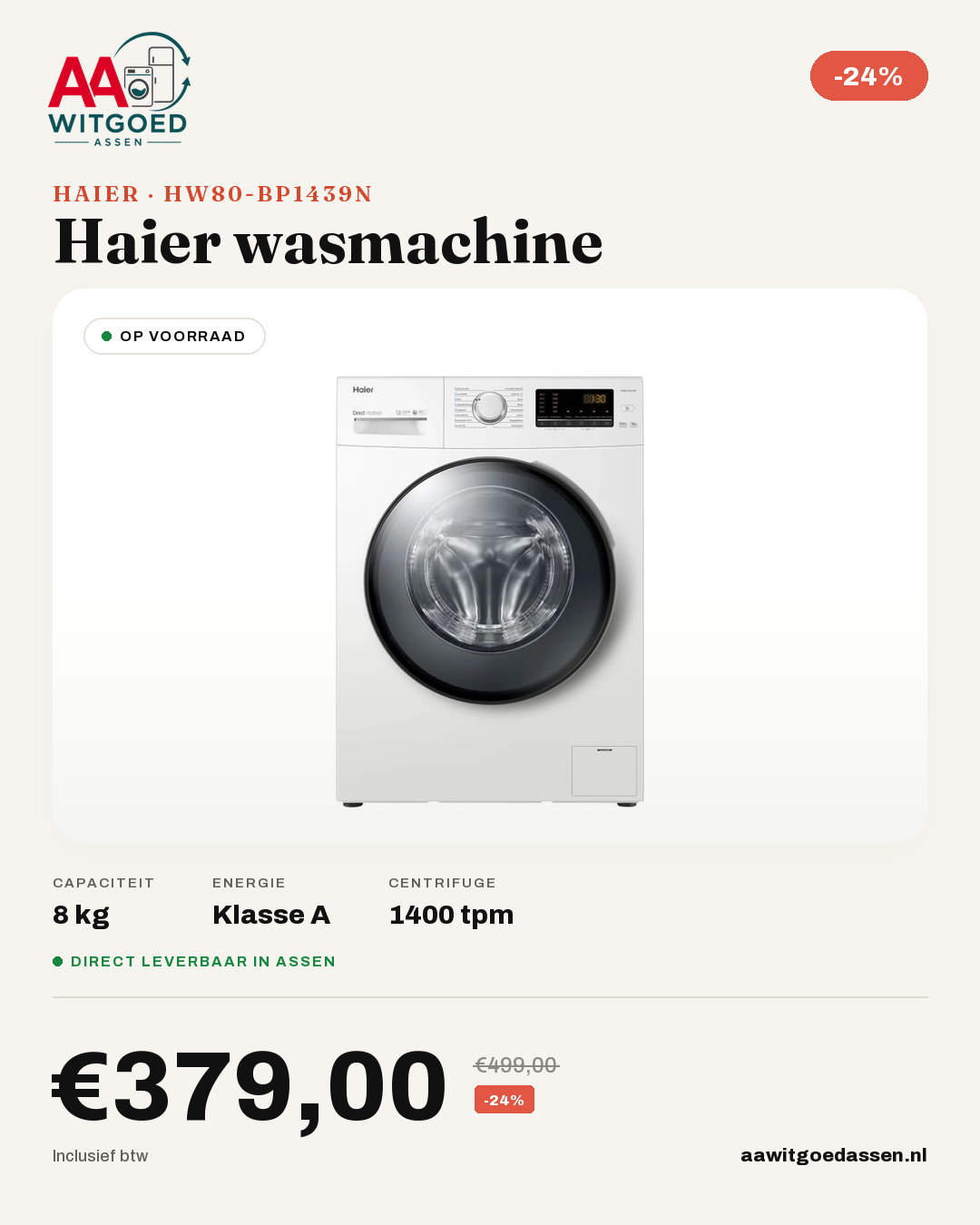 Productcard Haier HW80-BP1439N