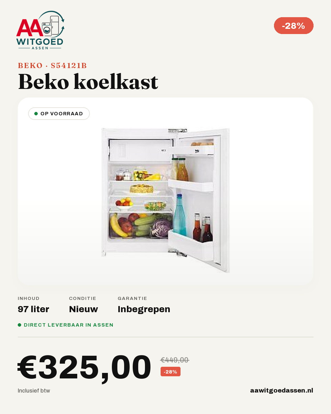 Productcard Beko S54121B