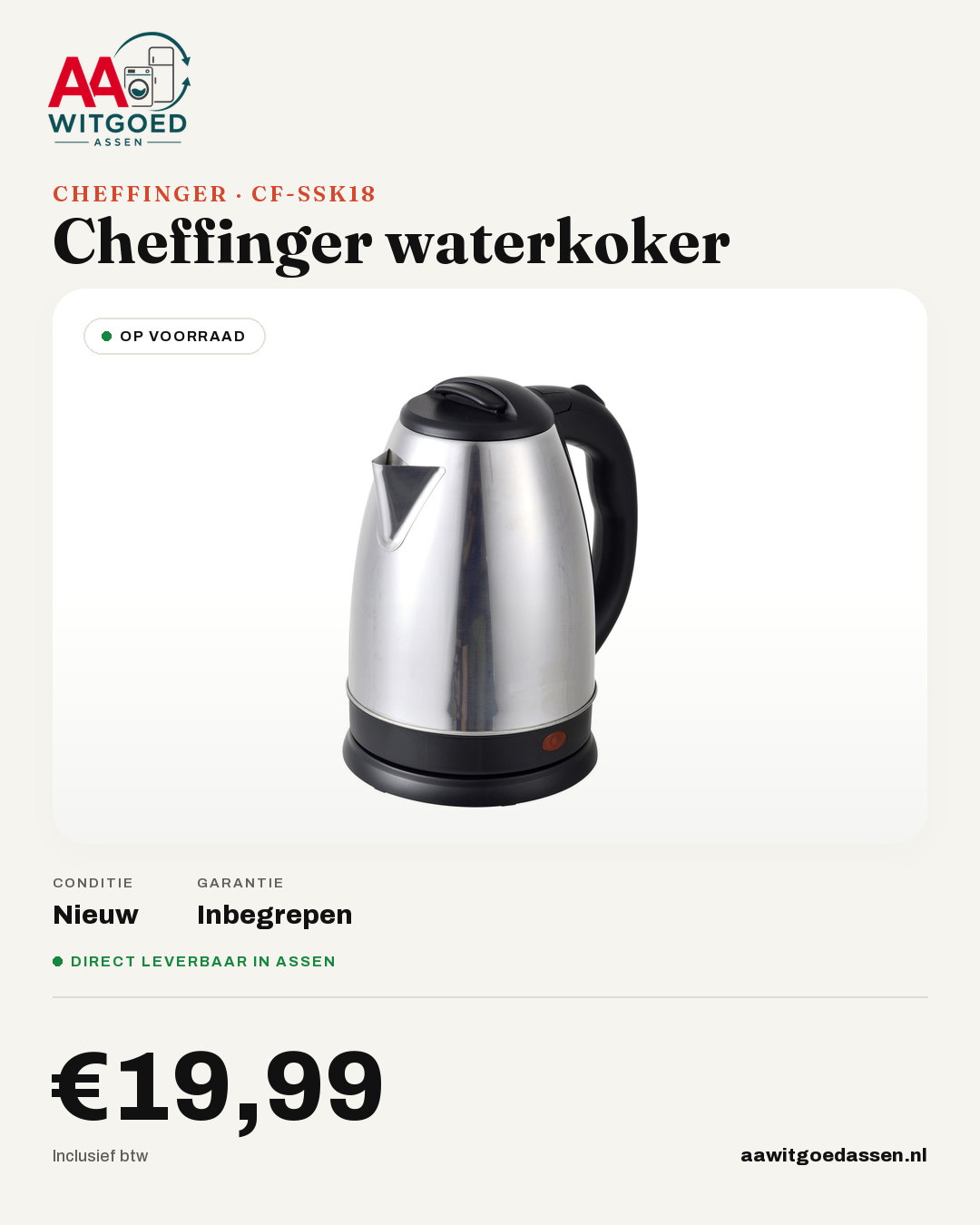 Productcard Cheffinger kettle CF-SSK18