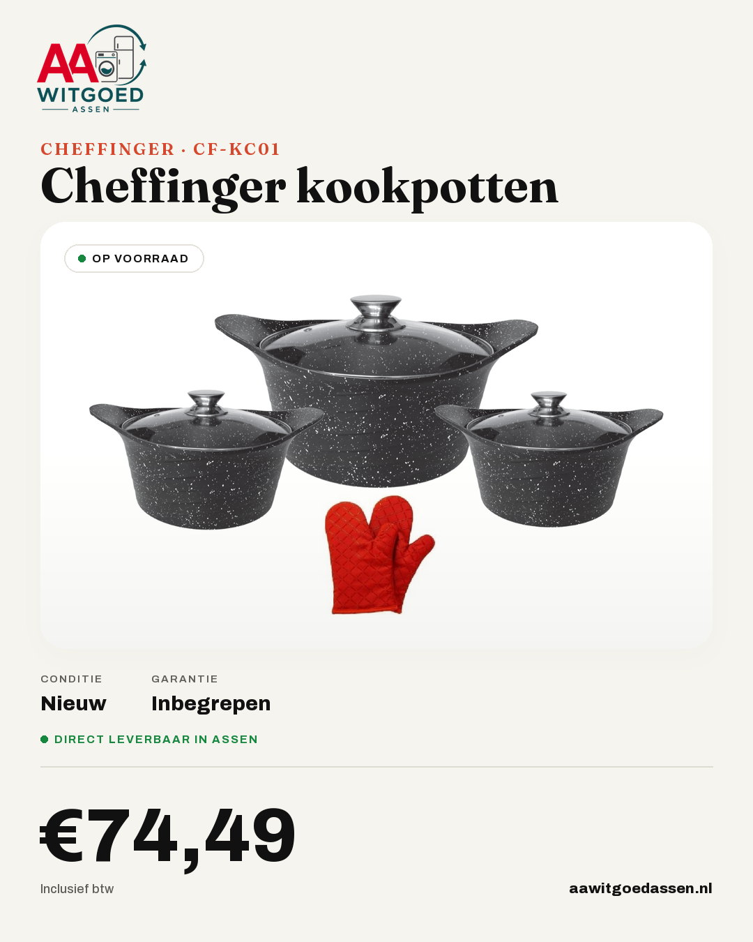 Productcard Cheffinger CF-KC01