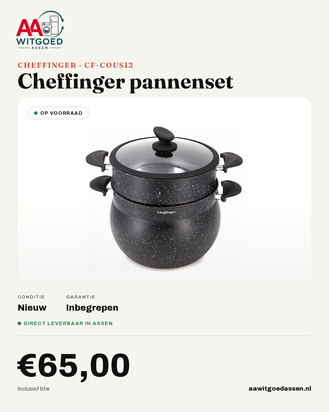 Productcard Cheffinger ca 12 L