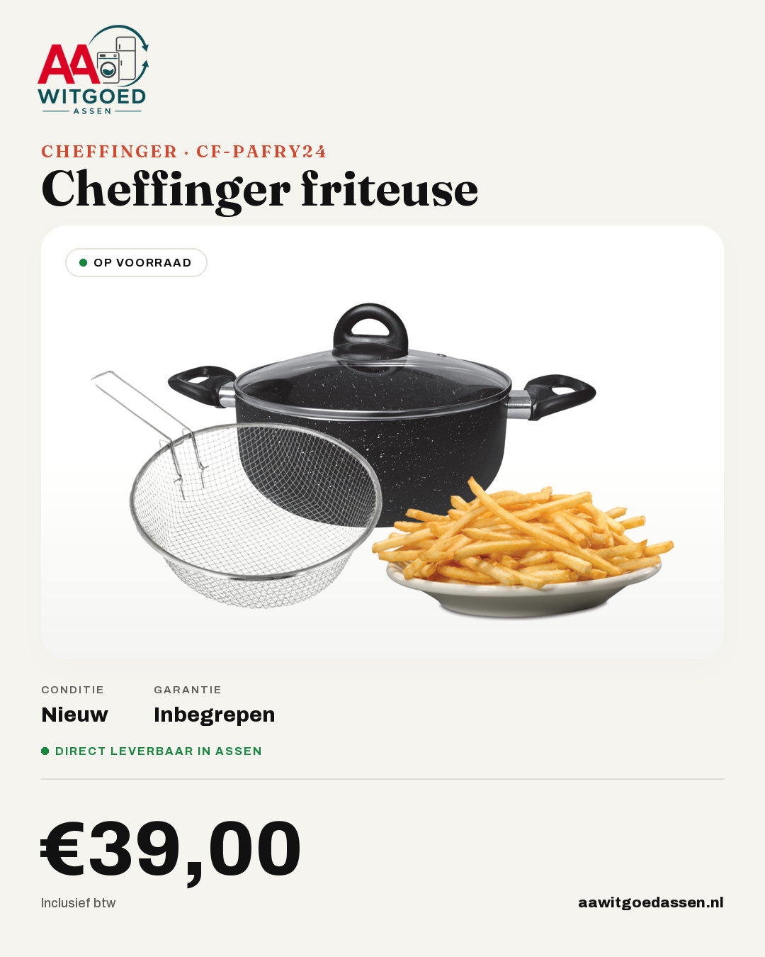 Productcard Cheffinger CF-PAFRY24