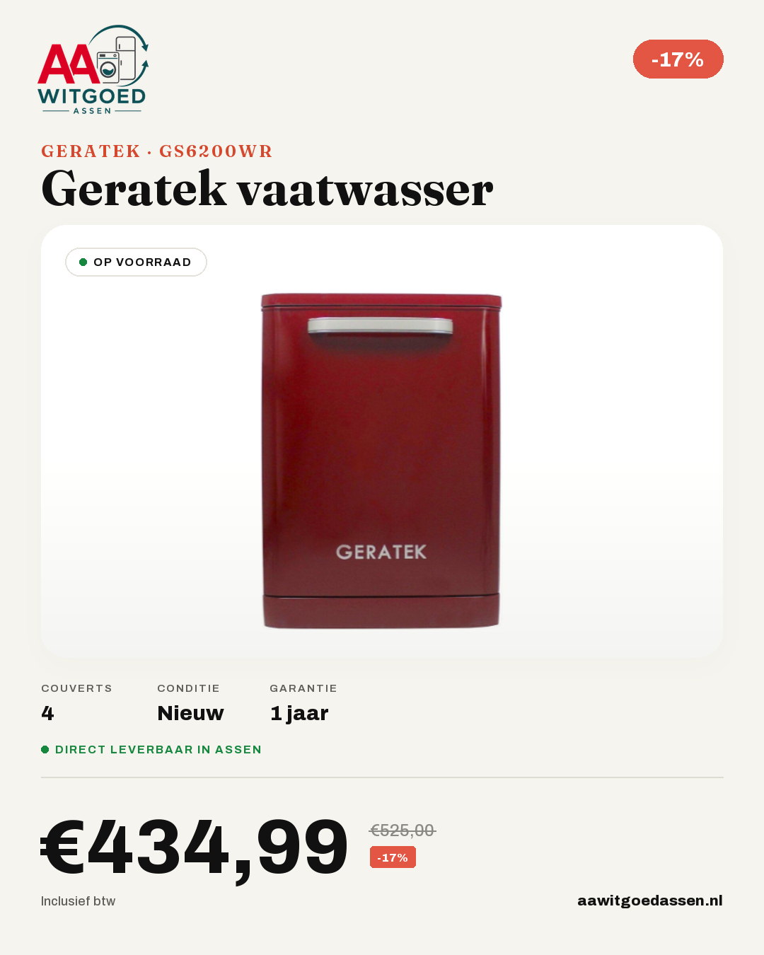 Productcard Geratek GS6200WR