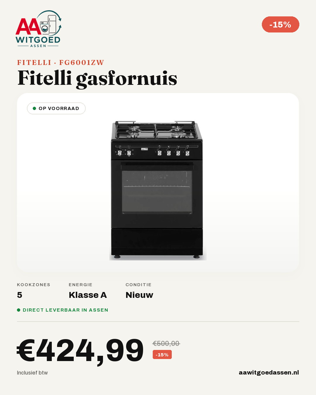 Productcard FG6001ZW