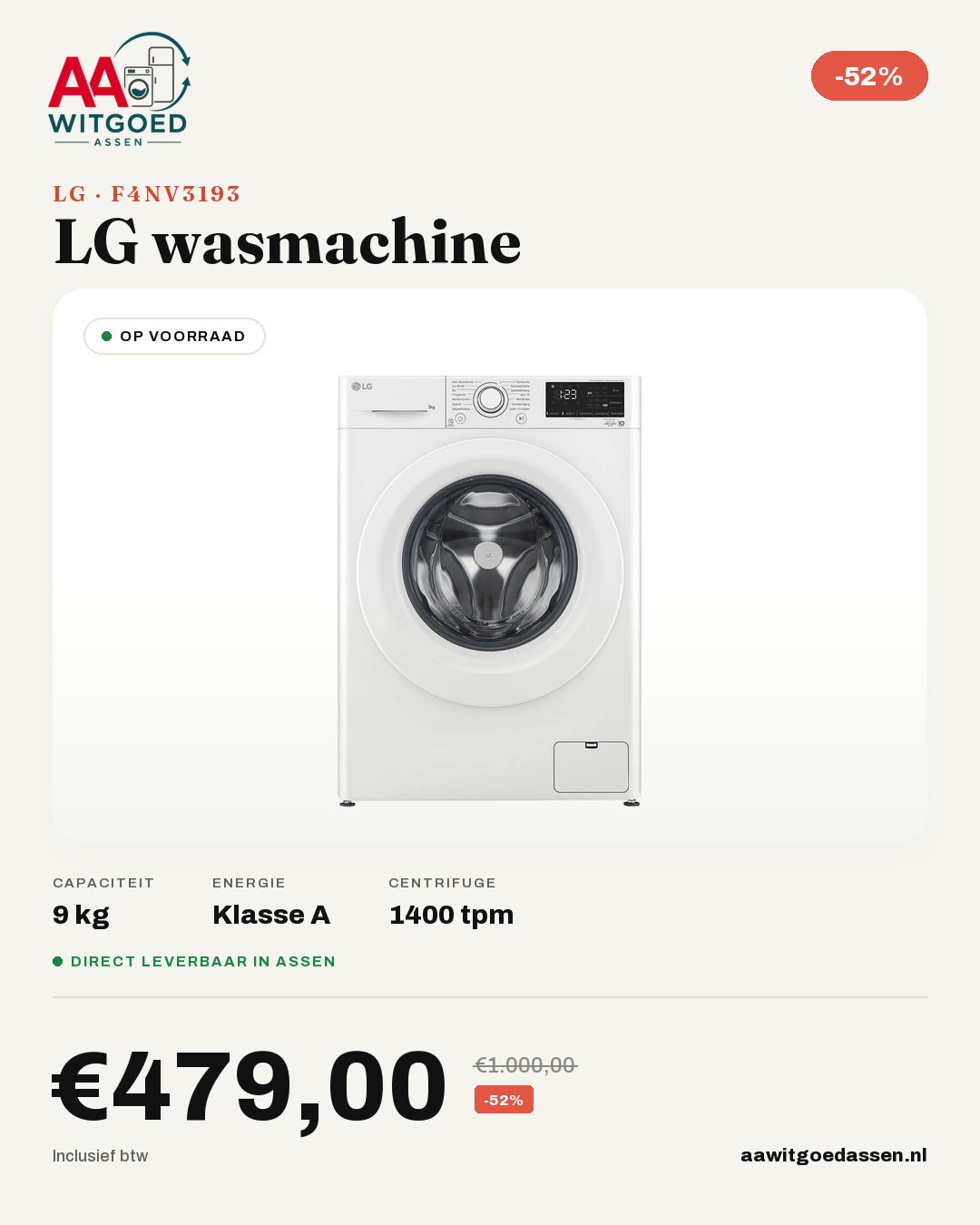 Productcard LG F4NV3193