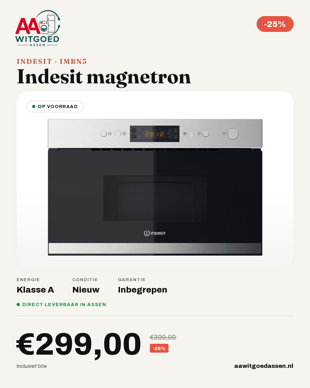 Productcard Indesit staal IMBN3 R3 IX