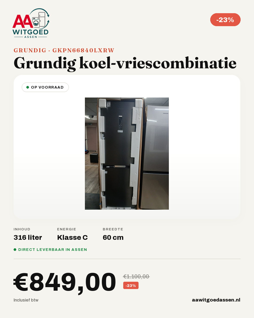 Productcard Grundig GKPN66840LXRW