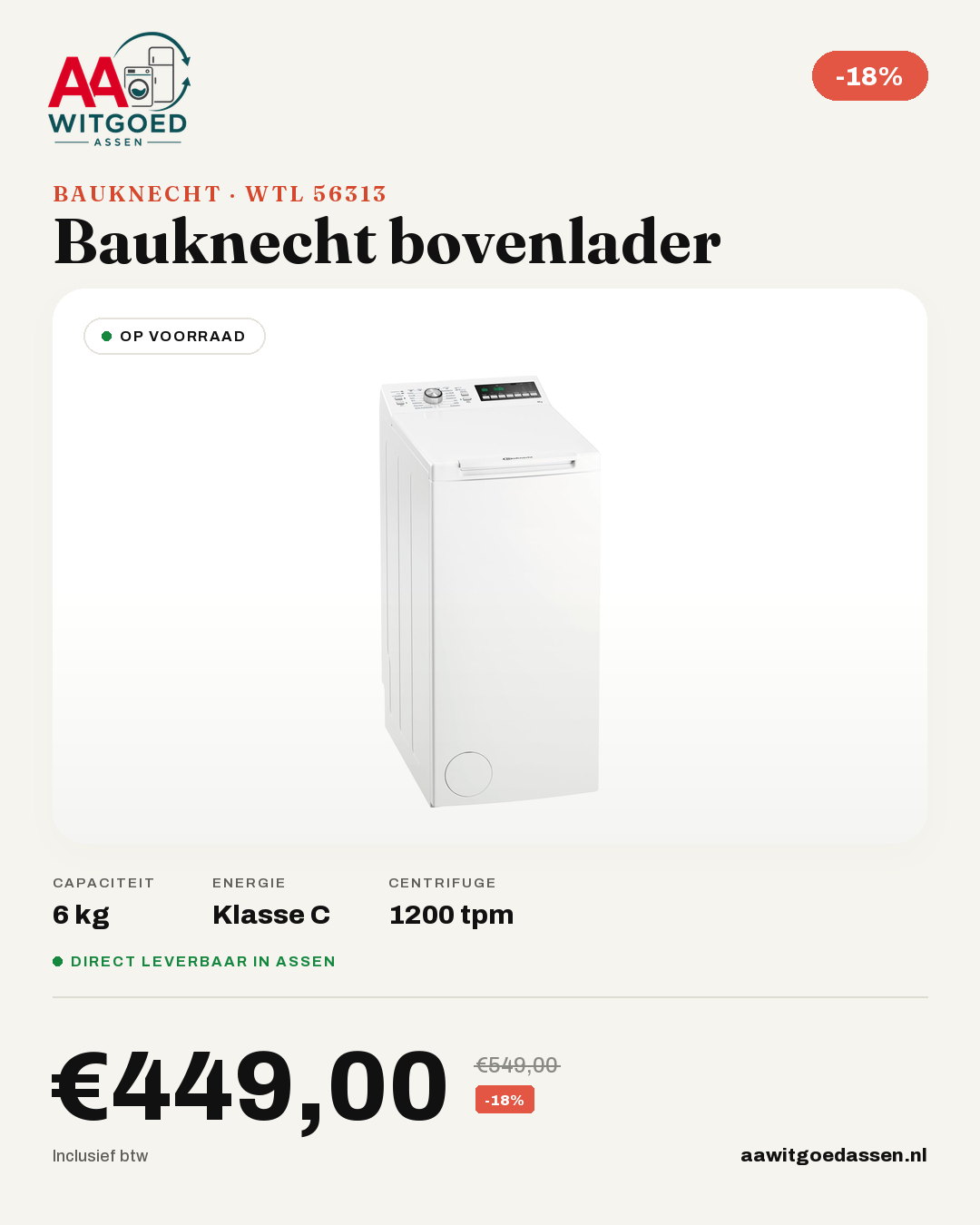 Productcard Bauknecht Wtl 56313