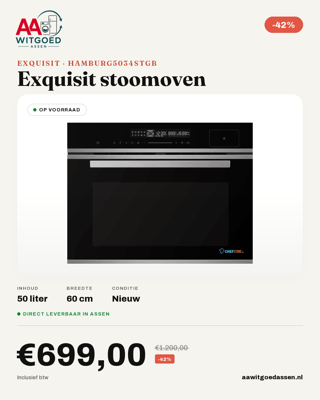 Productcard Exquisit HAMBURG5034STGB