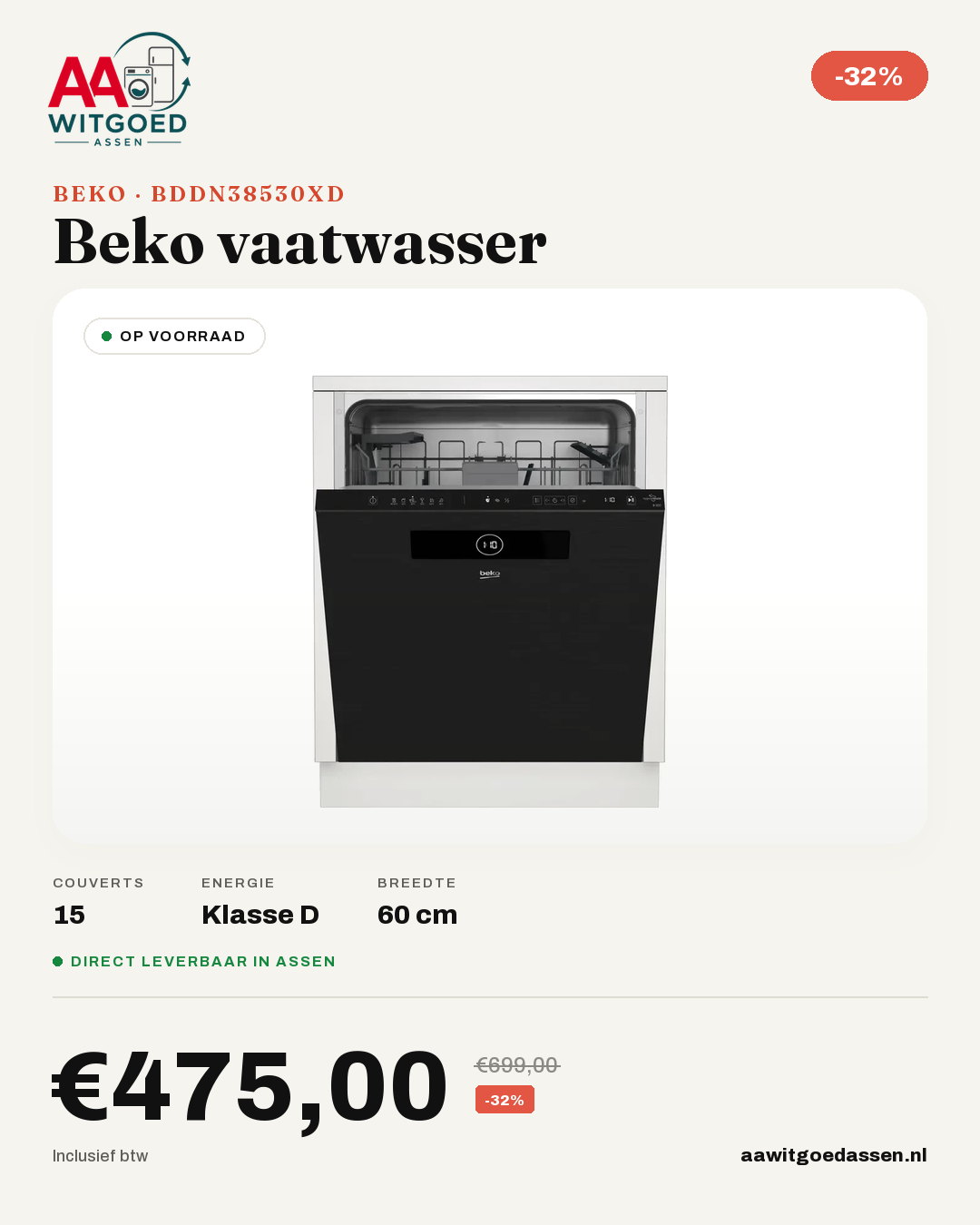 Productcard Beko BDDN38530XD