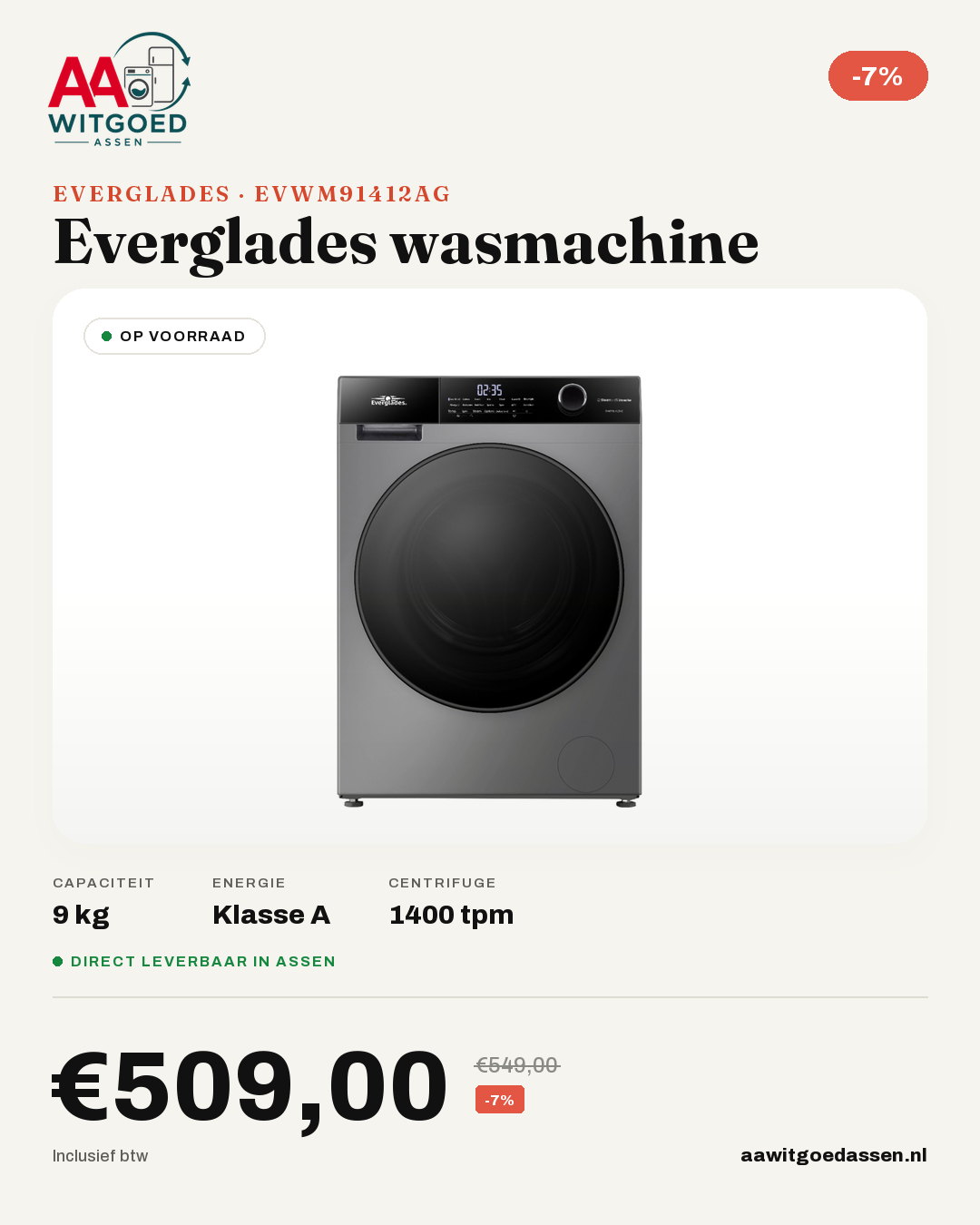 Productcard Everglades EVWM91412AG
