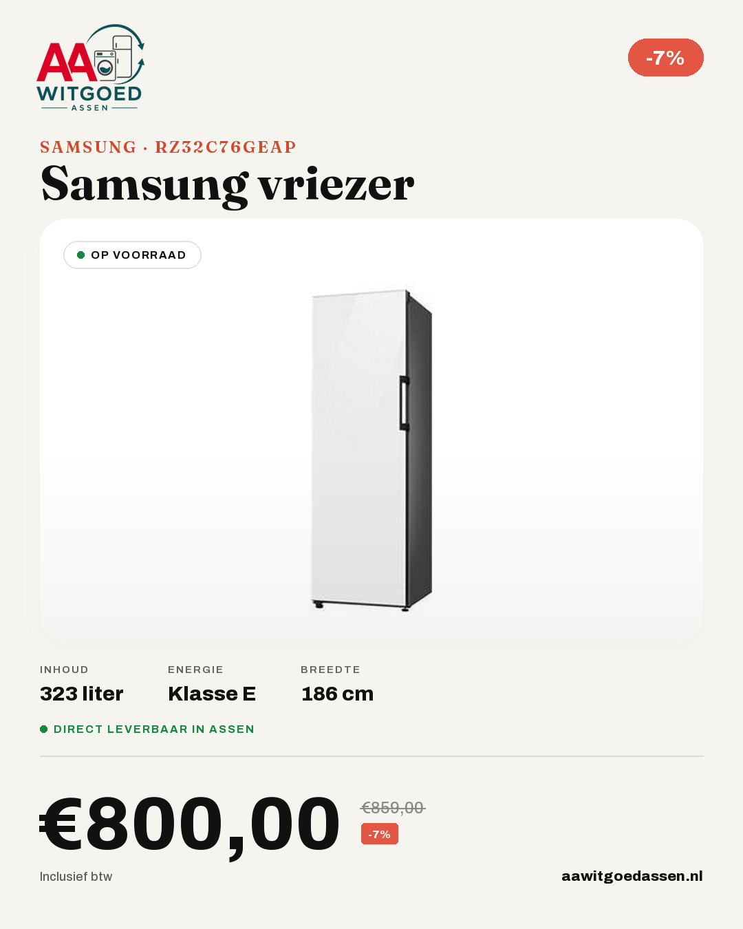 Productcard Samsung RZ32C76GEAP