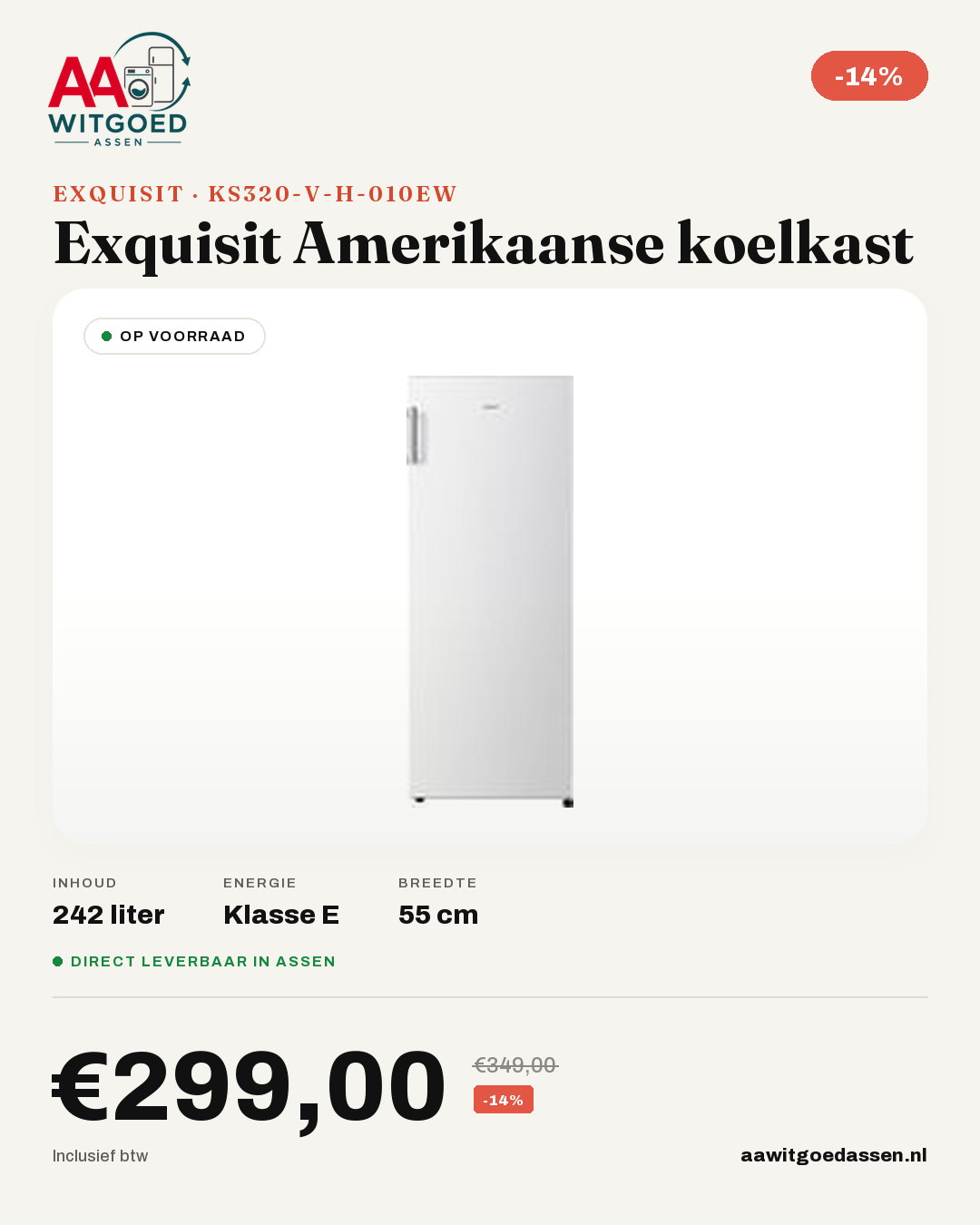 Productcard Exquisit KS320-V-H-010EW