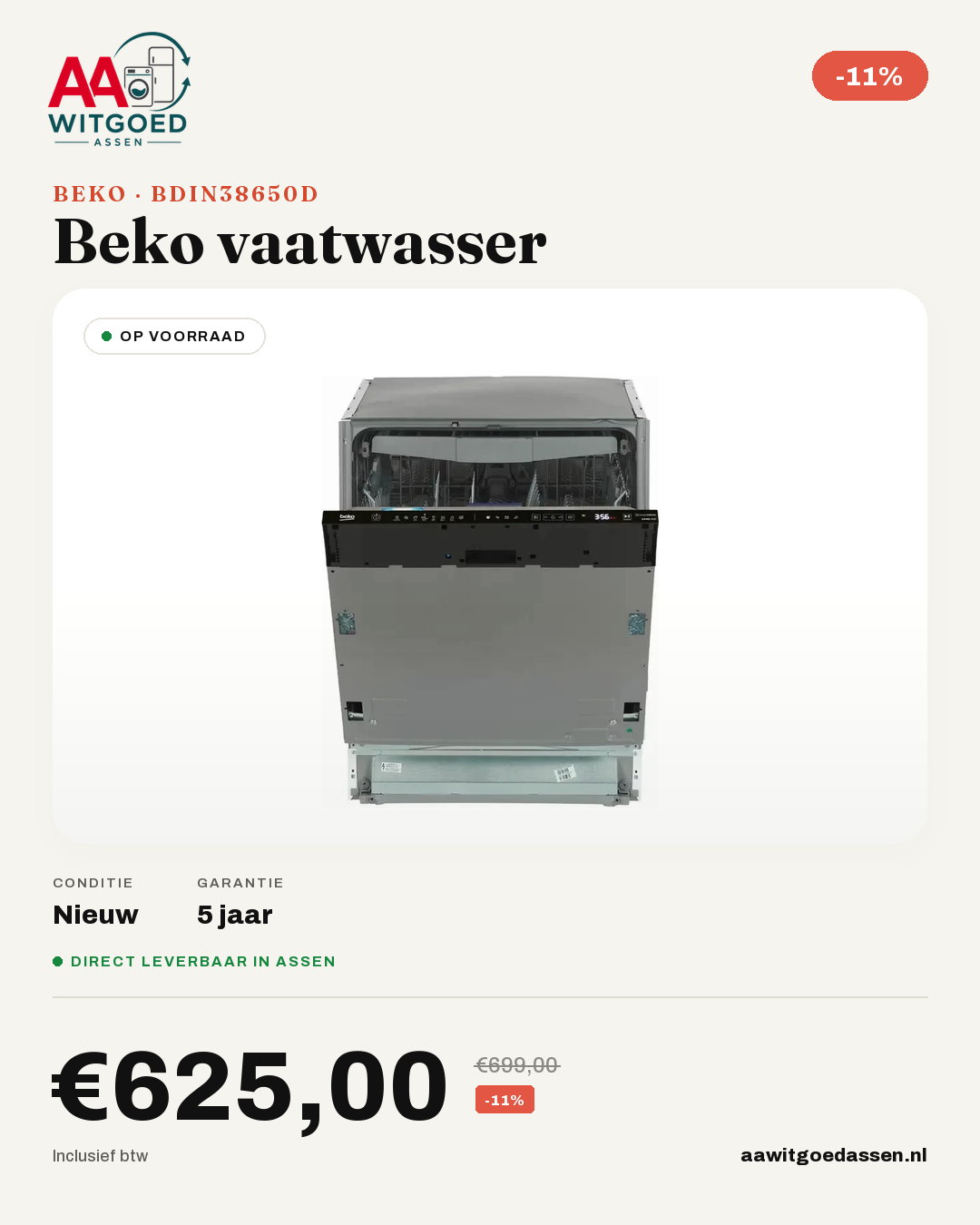Productcard Beko BDIN38650D
