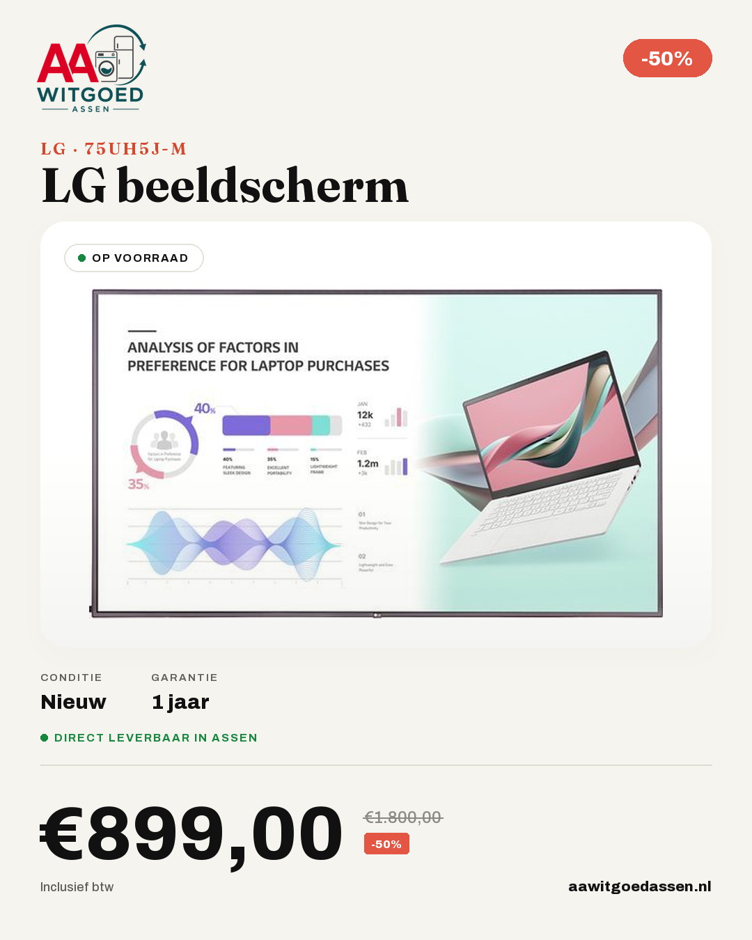 Productcard LG 75UH5J-M