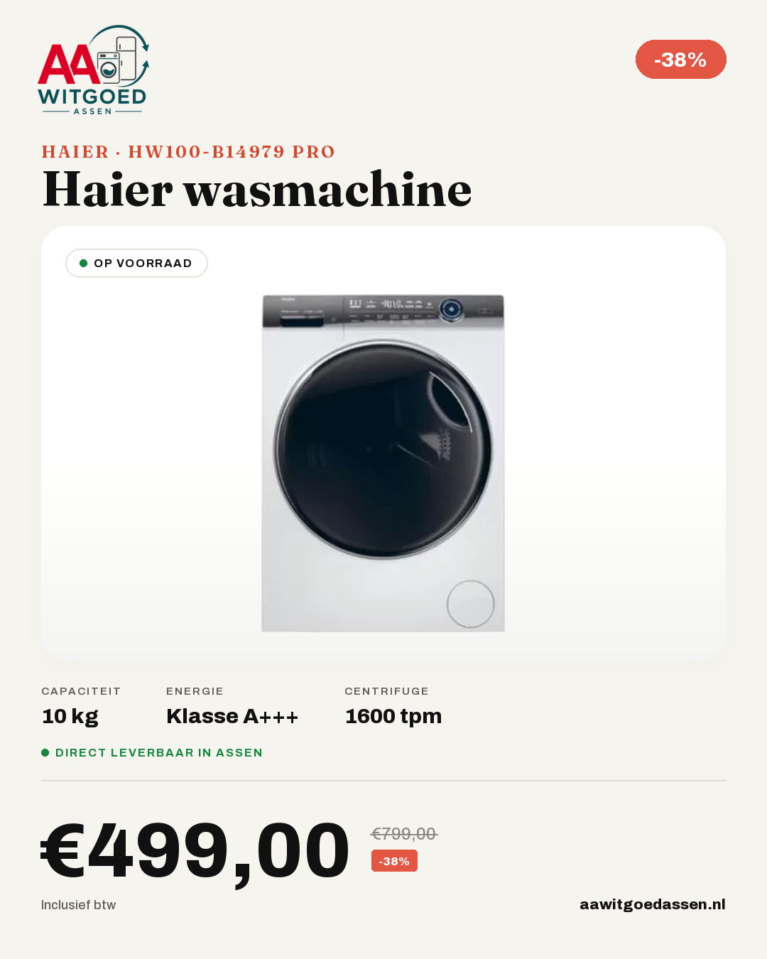 Productcard Haier HW100-B14979 Pro