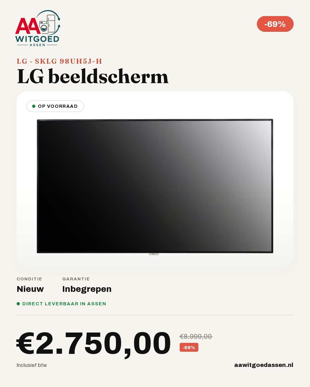 Productcard SKLG 98UH5J-H