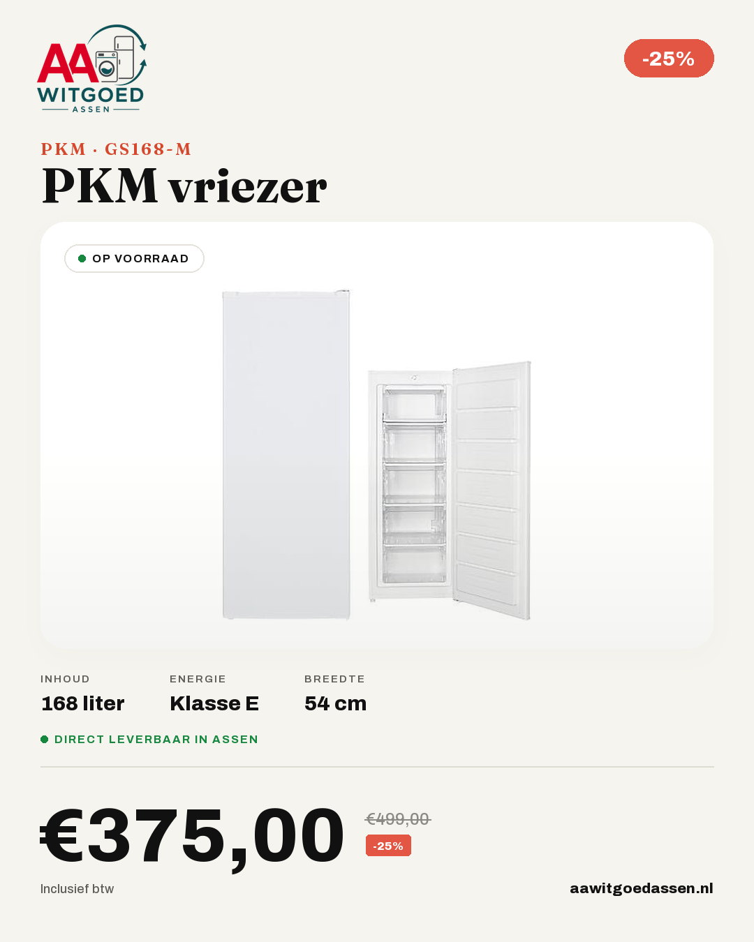 Productcard PKM GS168-M
