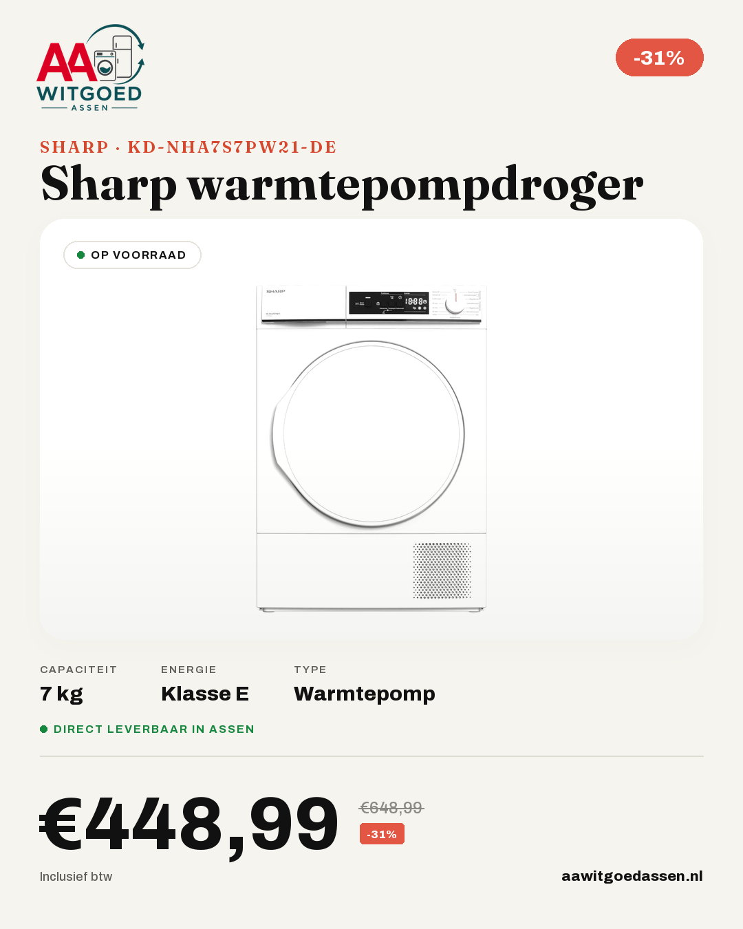 Productcard Sharp KD-NHA7S7PW21-DE