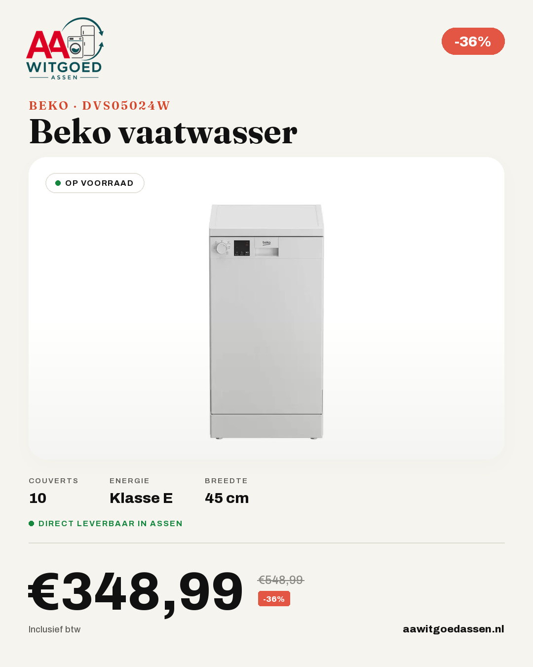Productcard Beko DVS05024W