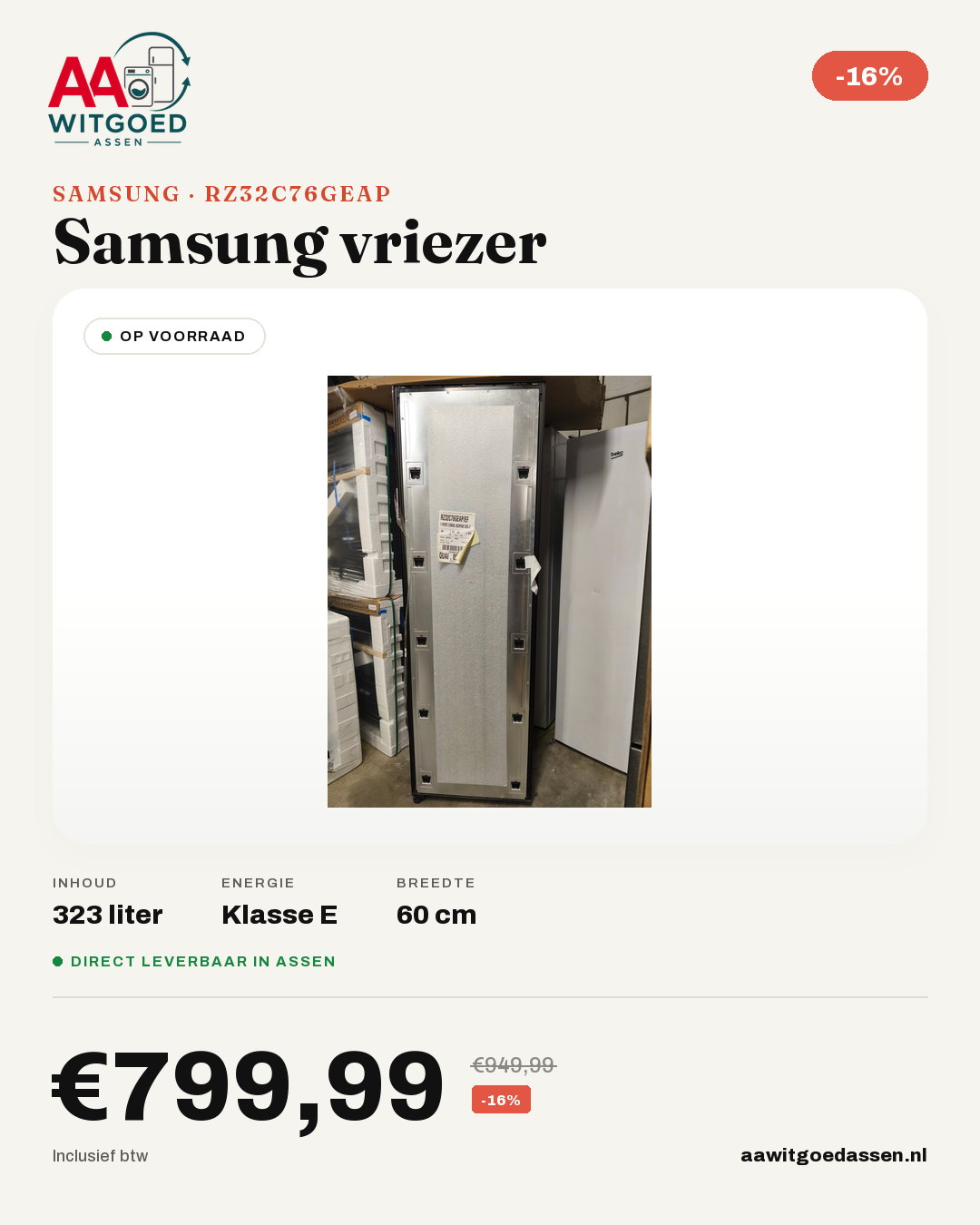 Productcard Samsung RZ32C76GEAP