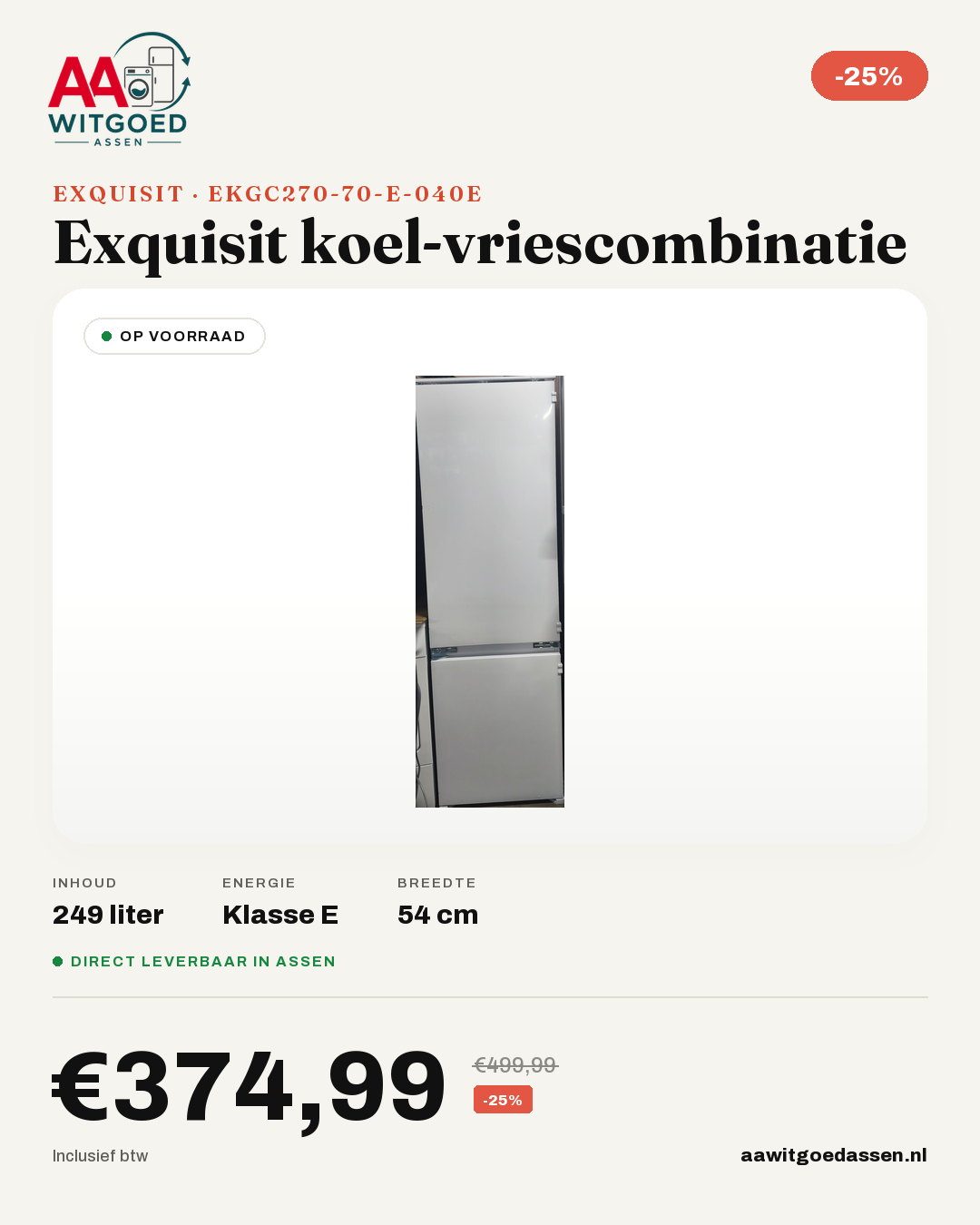 Productcard Exquisit EKGC270-70-E-040E