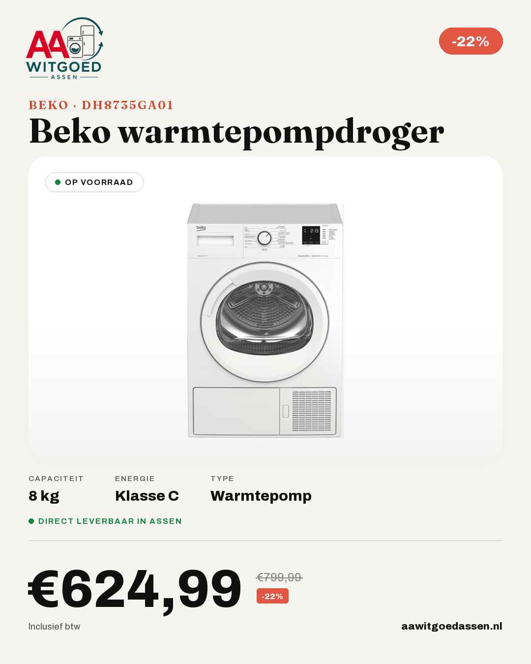 Productcard Beko DH8735GA01