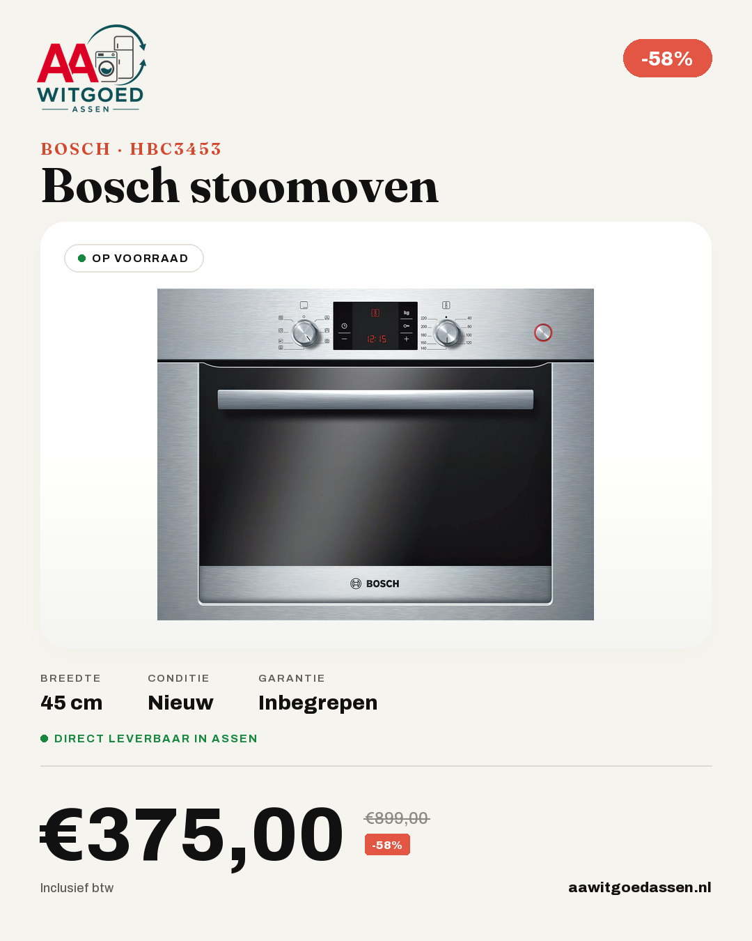 Productcard Bosch HBC3453