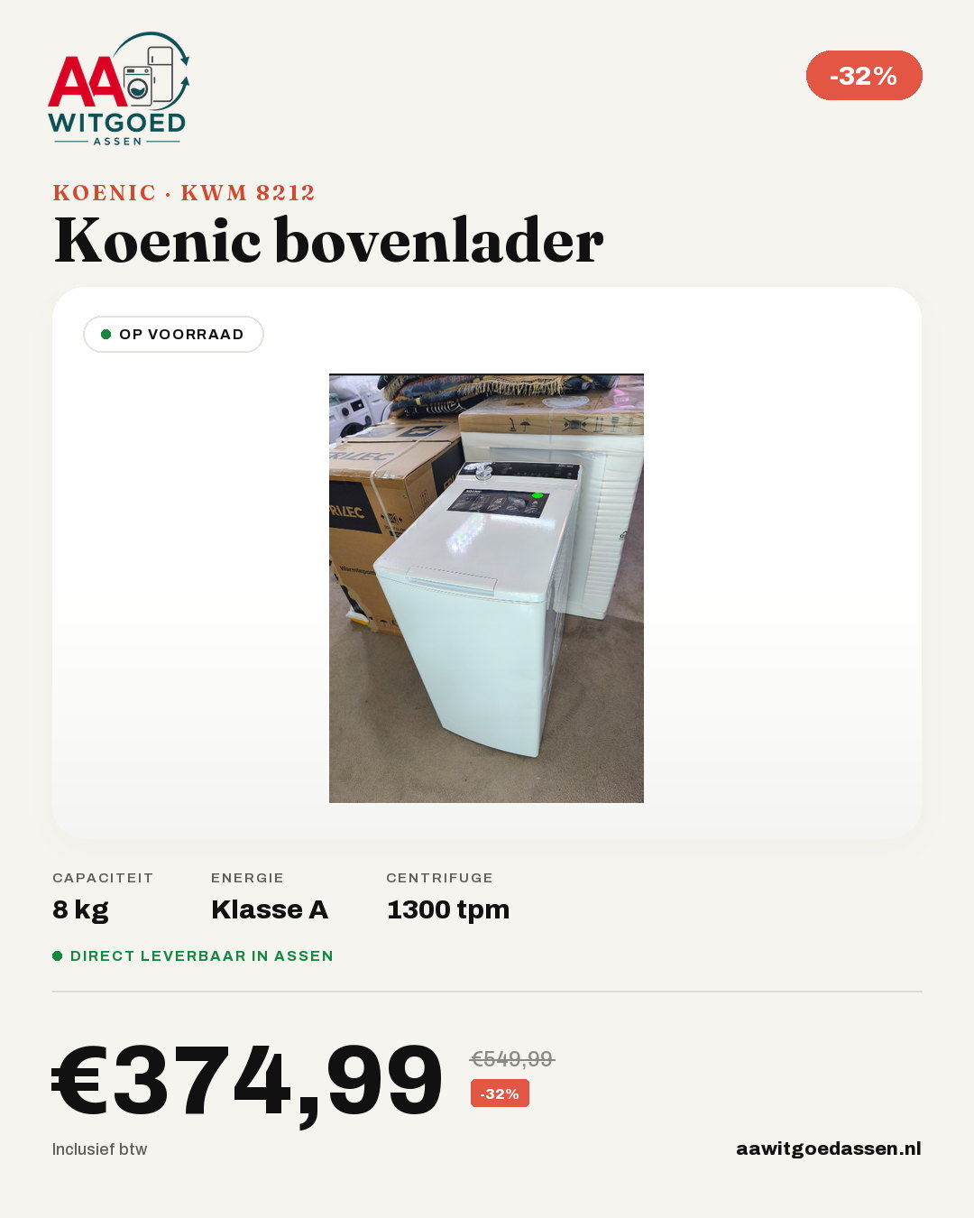 Productcard Koenic KWM 8212