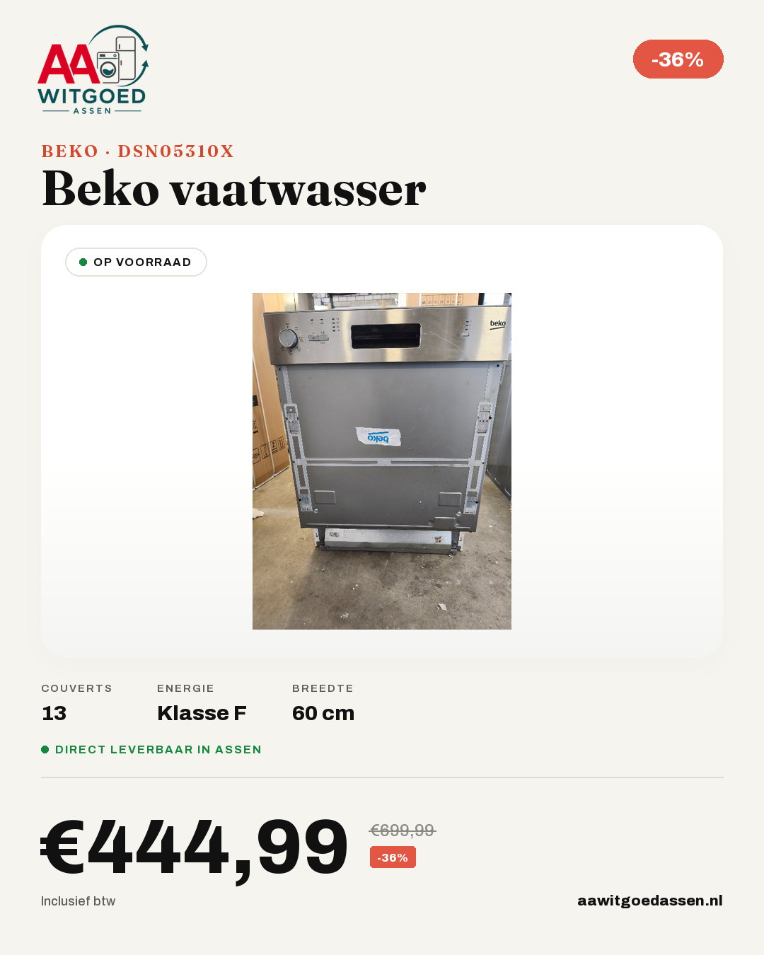 Productcard Beko DSN05310X