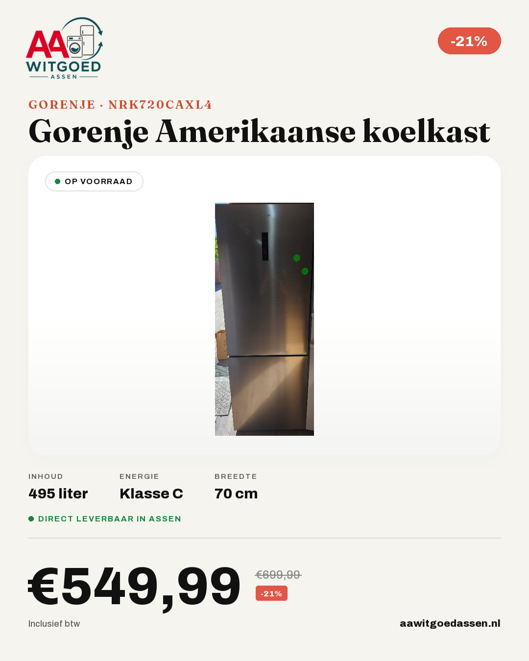Productcard Gorenje NRK720CAXL4