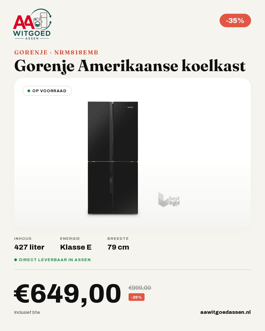 Productcard Gorenje NRM818EMB
