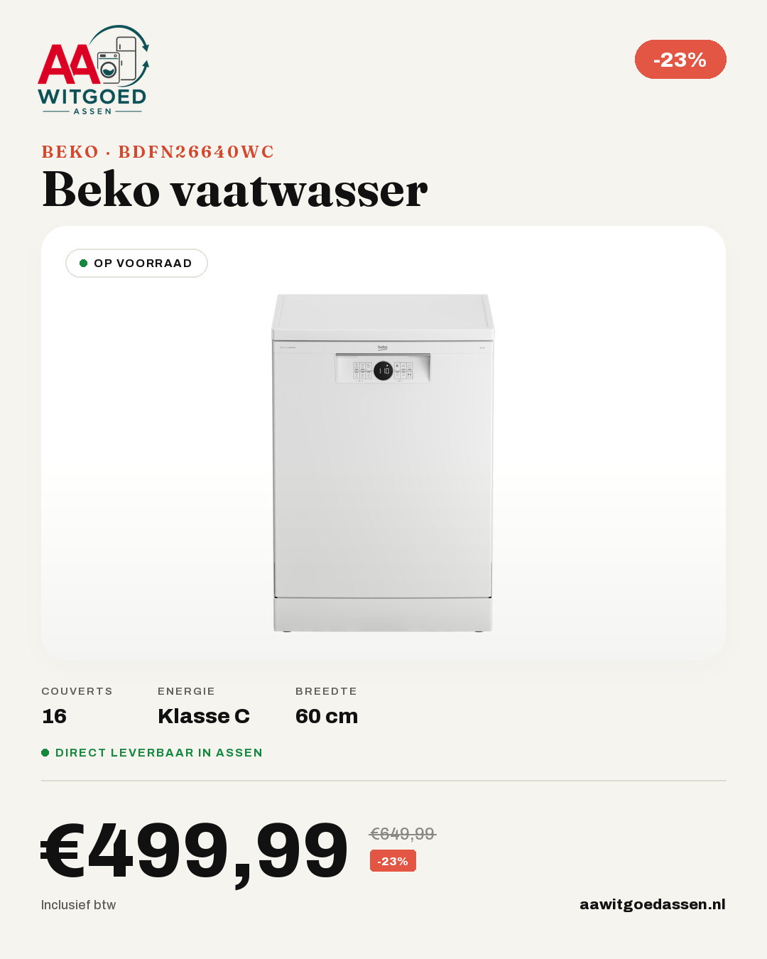 Productcard Beko BDFN26640WC