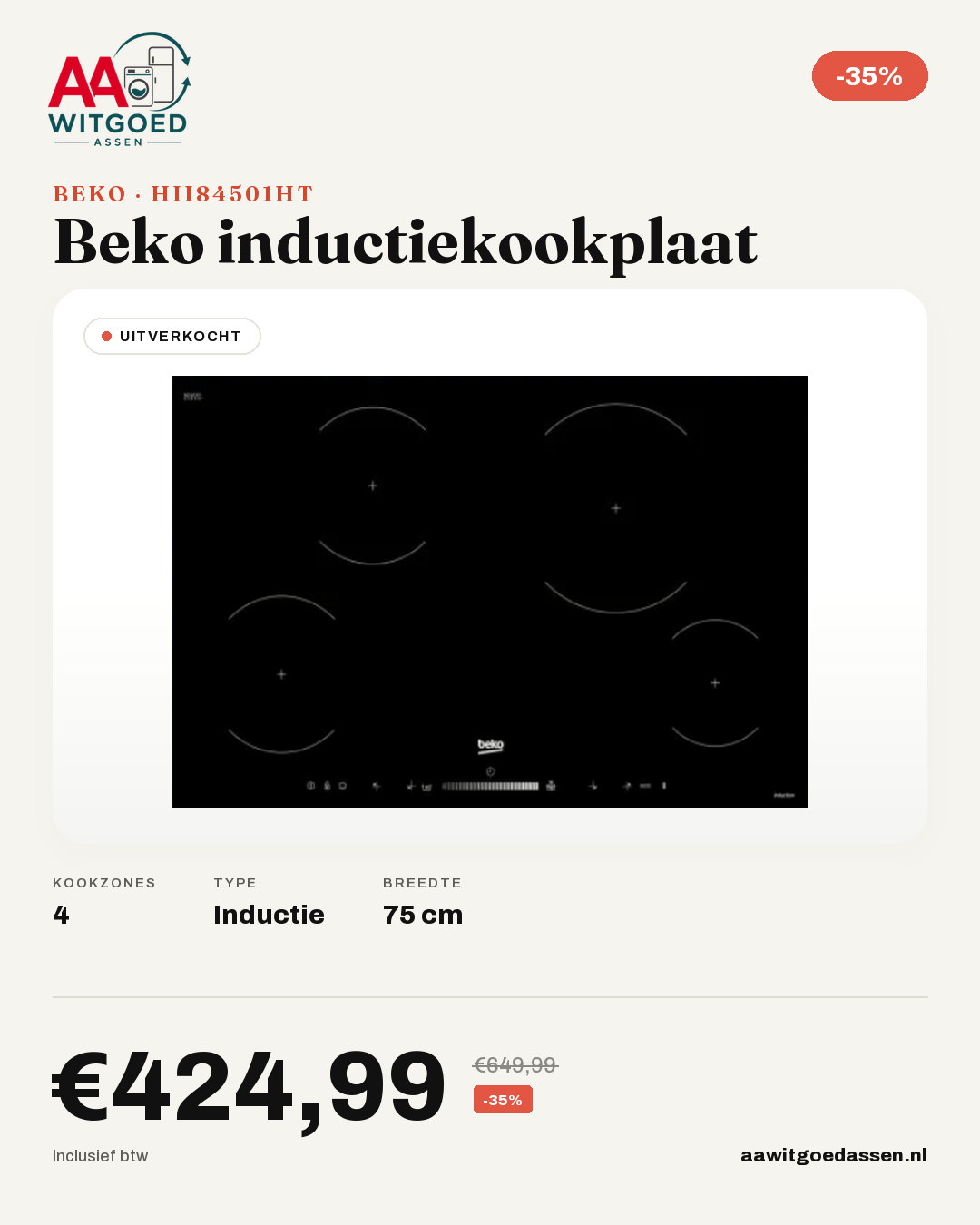 Productcard Beko HII84501HT