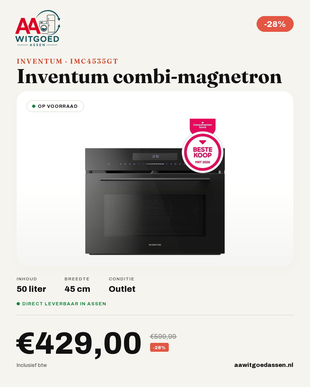 Productcard Inventum IMC4535GT