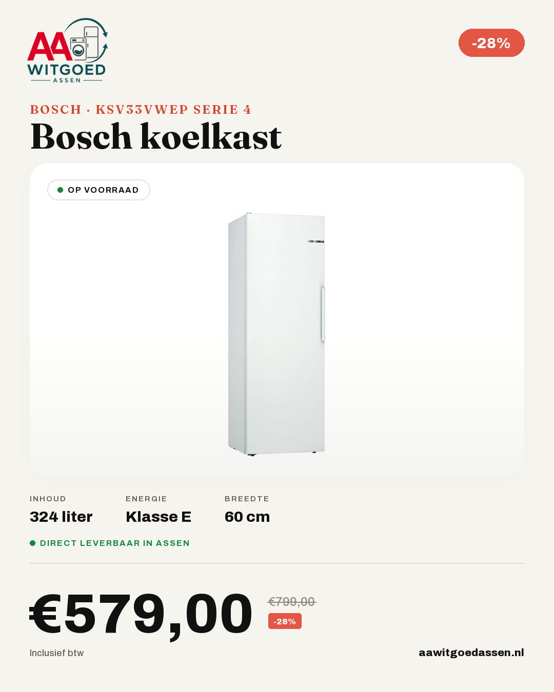Productcard Bosch KSV33VWEP Serie 4