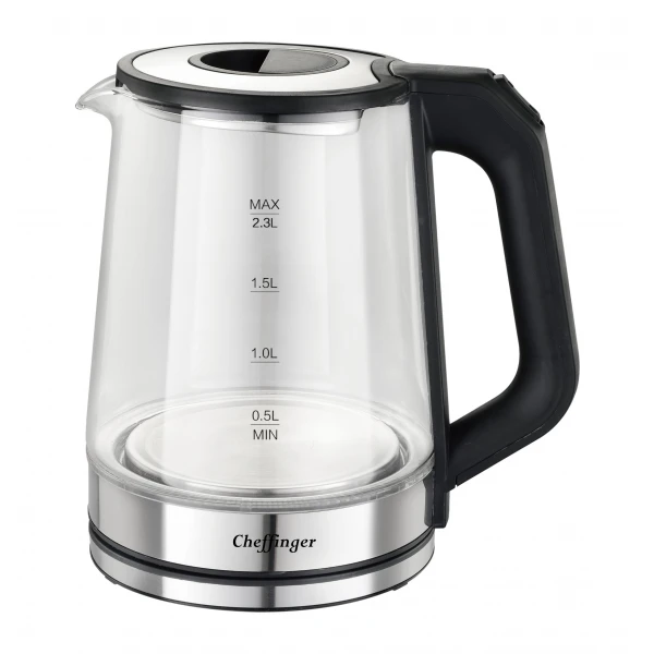 Cheffinger Glass Water kettle 2.3liters with LED indicator – CF-GWK2.3