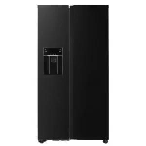 NIEUW!! Fitelli Amerikaanse koelkast zwart 90 cm breed met ijs en waterdispenser