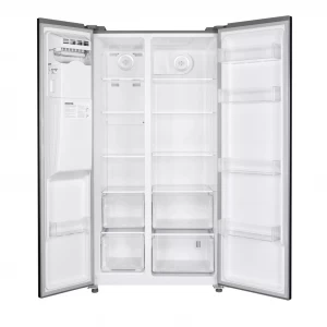 NIEUW!! Fitelli Amerikaanse koelkast zwart 90 cm breed met ijs en waterdispenser