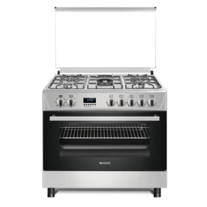 Wiggo WO-E909R(XX) - Serie 9 - 90 cm - Gasfornuis - 5 kookzones - RVS -Nieuw 5 jaar garantie