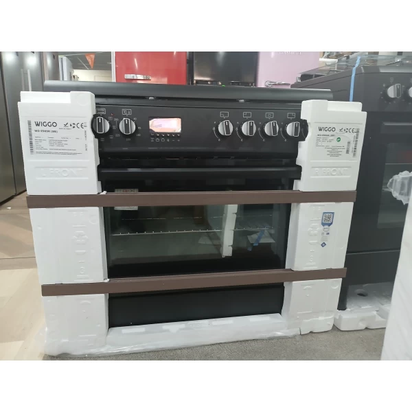 Wiggo WO-E909R(BB) - Serie 9 - 90 cm - Gasfornuis - 5 kookzones - Zwart -Niuew 5 jaar garantie