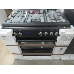 Wiggo WO-E909R(BB) - Serie 9 - 90 cm - Gasfornuis - 5 kookzones - Zwart -Niuew 5 jaar garantie