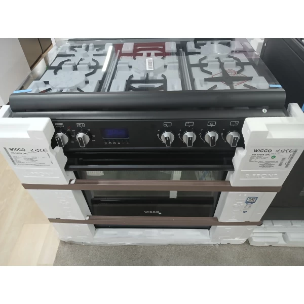 Wiggo WO-E909R(BB) - Serie 9 - 90 cm - Gasfornuis - 5 kookzones - Zwart -Niuew 5 jaar garantie