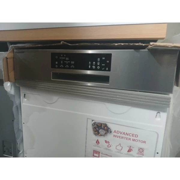 SHARP QW-NA25S44BI-DE Semi inbouw vaatwasser half geïntegreerd