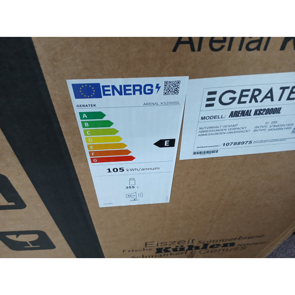Geratek Arenal KS2000IL | Koelkast | Vrijstaand | 255 liter | RVS | LED-verlichting gratis thuis bezorgd