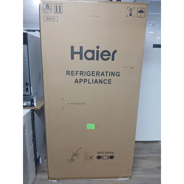 Haier HSW59F18DIMM Amerikaanse koelkast Vrijstaand 601 l D Platina, Roestvrijstaal