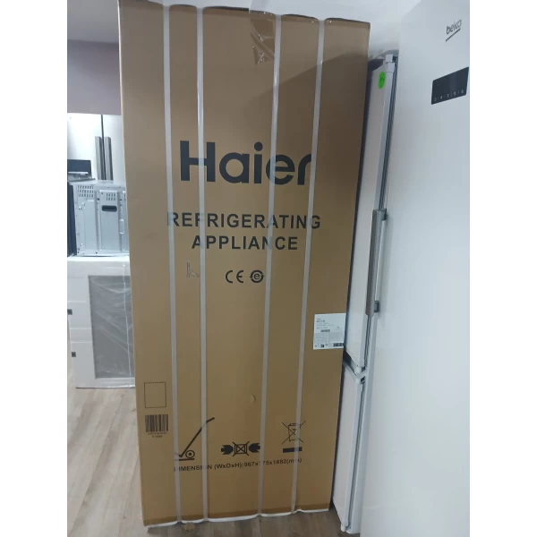 Haier HSW59F18DIMM Amerikaanse koelkast Vrijstaand 601 l D Platina, Roestvrijstaal