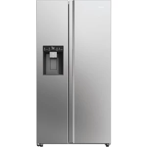 Haier HSW59F18DIMM Amerikaanse koelkast Vrijstaand 601 l D Platina, Roestvrijstaal